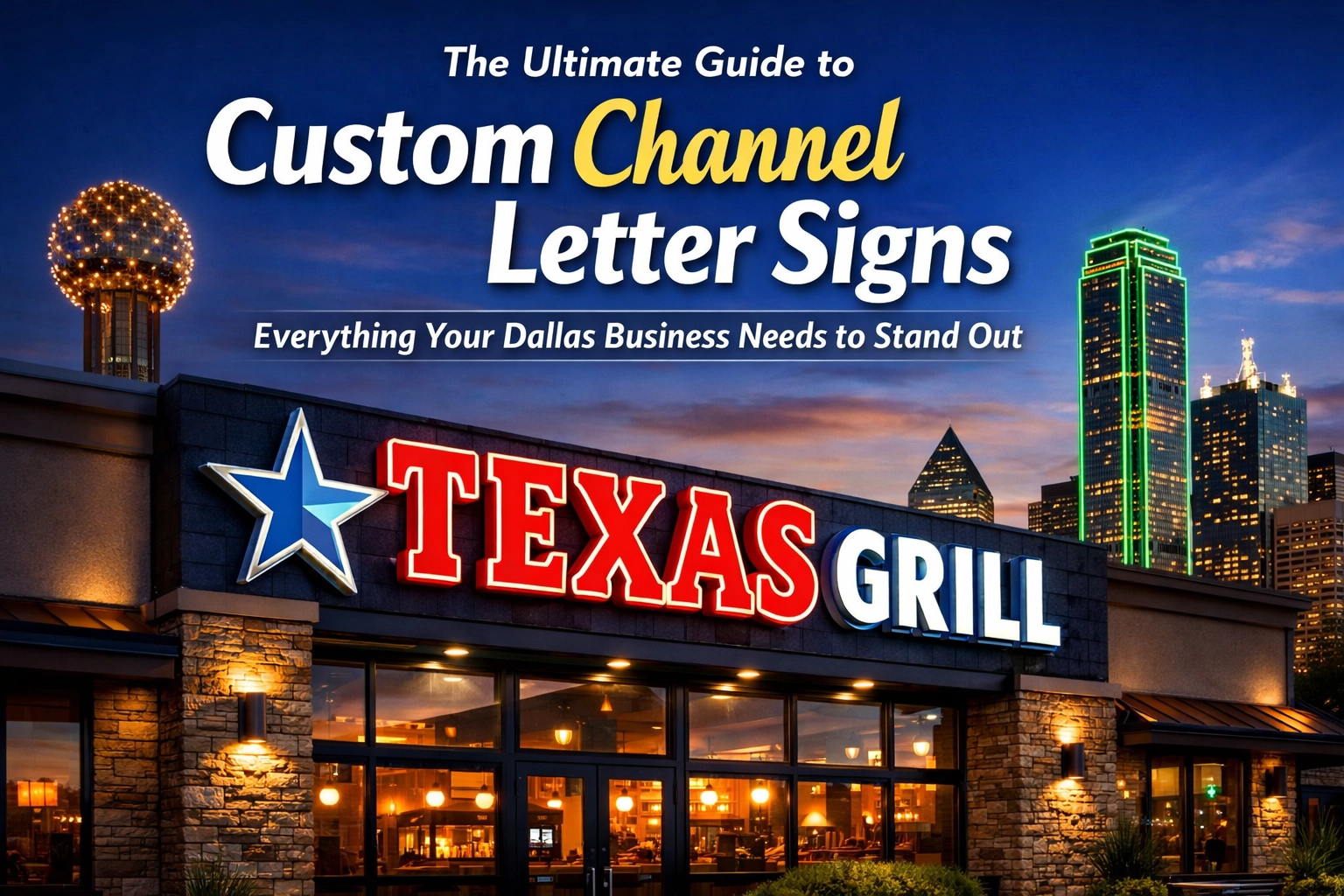 The Ultimate Guide to Custom Channel Letter Signs: Everything Your Dallas Business Needs to Stand Out