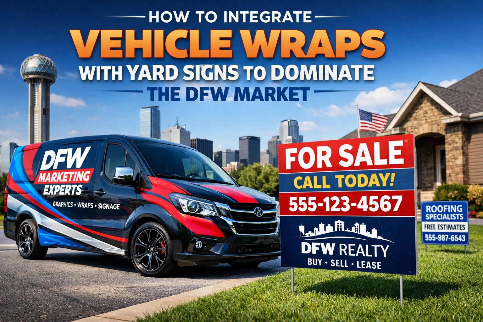 How to Integrate Vehicle Wraps With Yard Signs to Dominate the DFW Market
