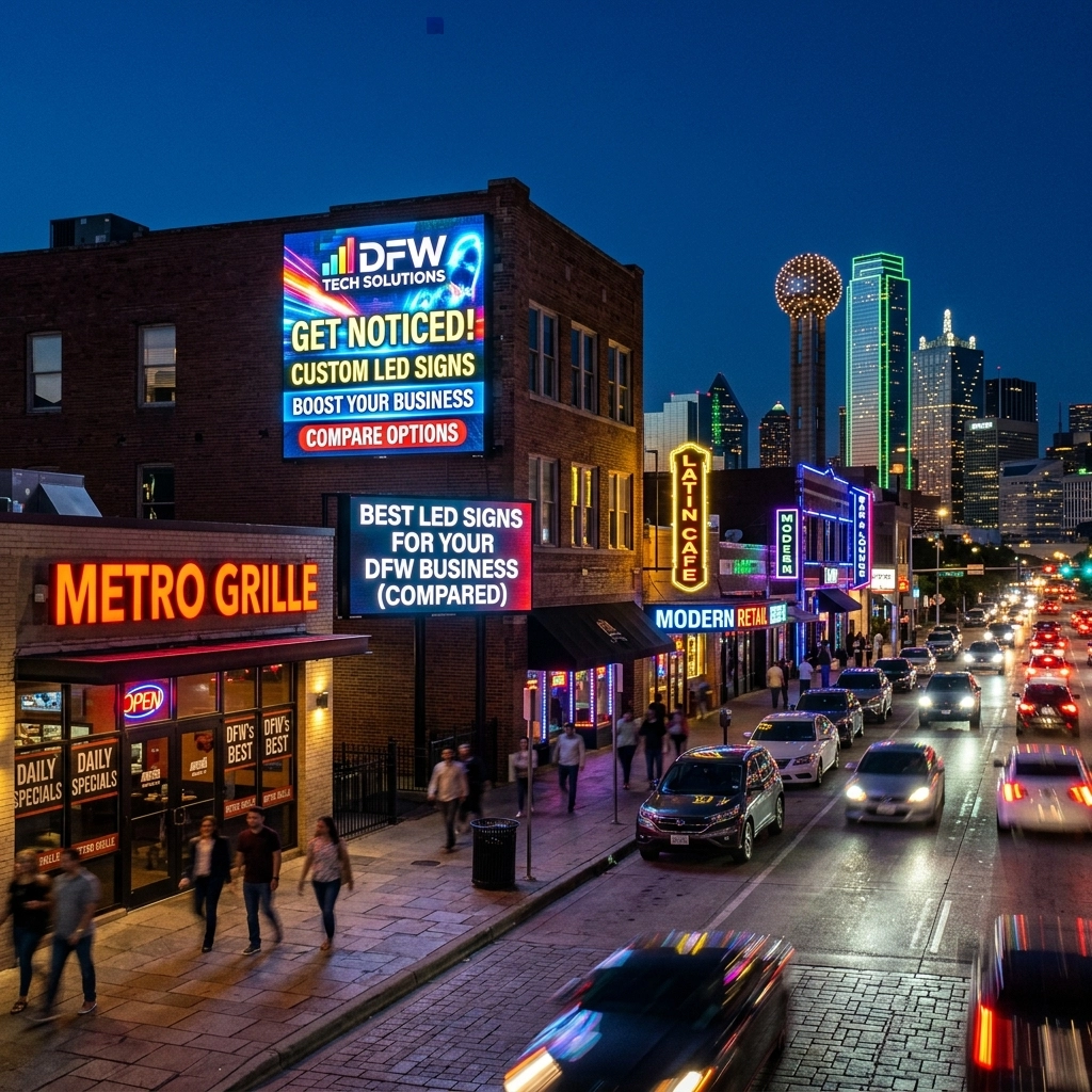 How to Choose the Best LED Signs for Your DFW Business (Compared)