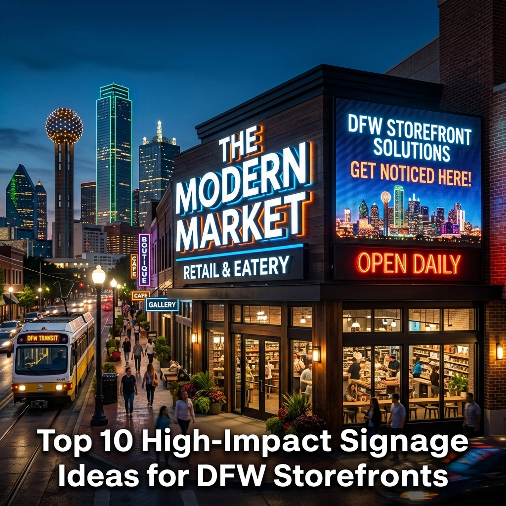 Top 10 High-Impact Signage Ideas for DFW Storefronts: Channel Letters + Vibrant Custom LED Signs That Get Noticed