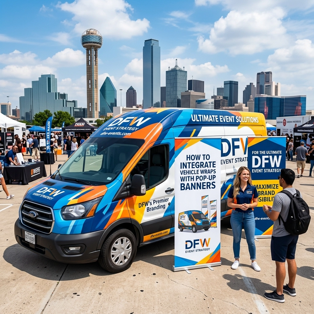 How to Integrate Vehicle Wraps With Pop-Up Banners for the Ultimate DFW Event Strategy