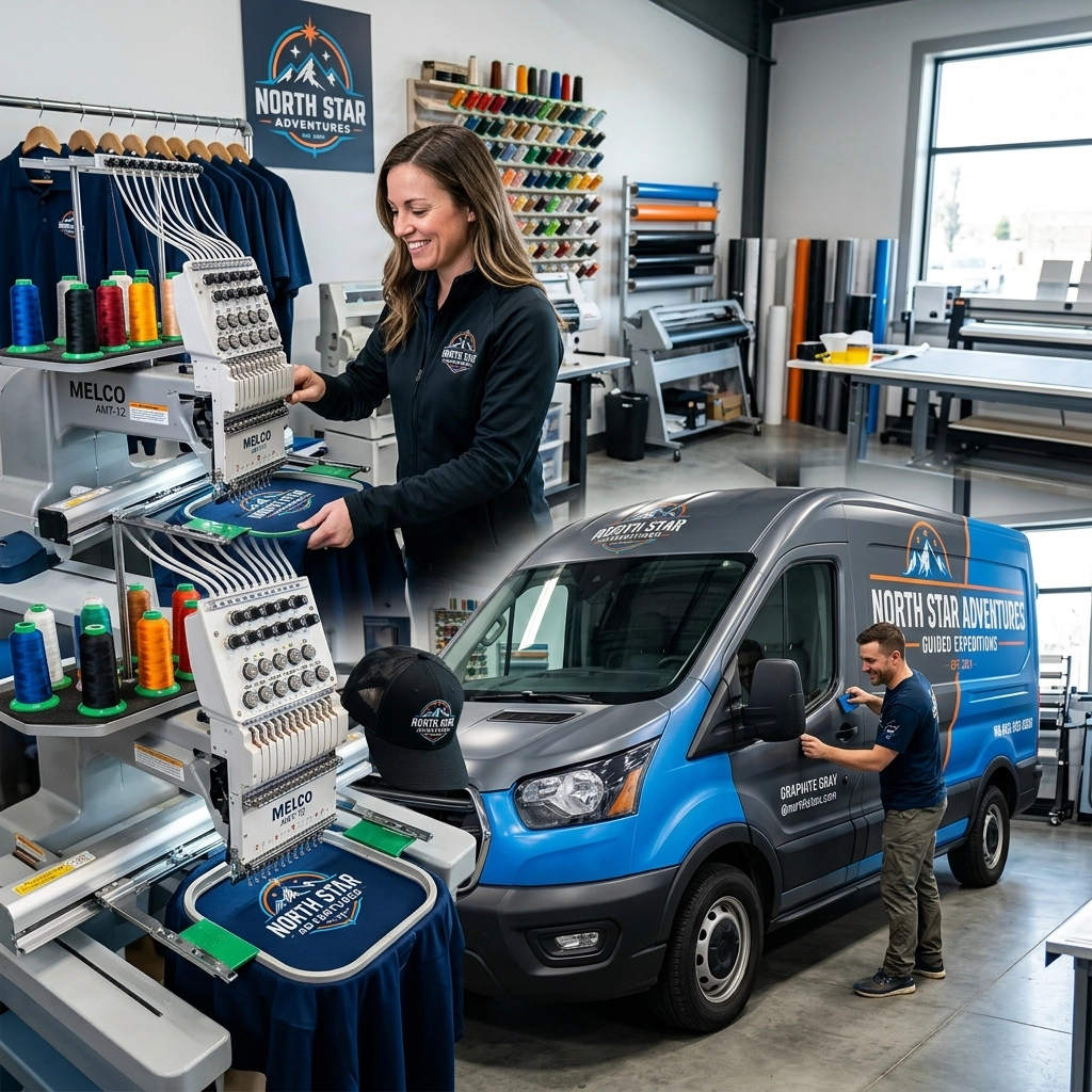 How to Launch Your Brand with Custom Embroidery and Vehicle Wraps (The All-In-One Startup Guide)